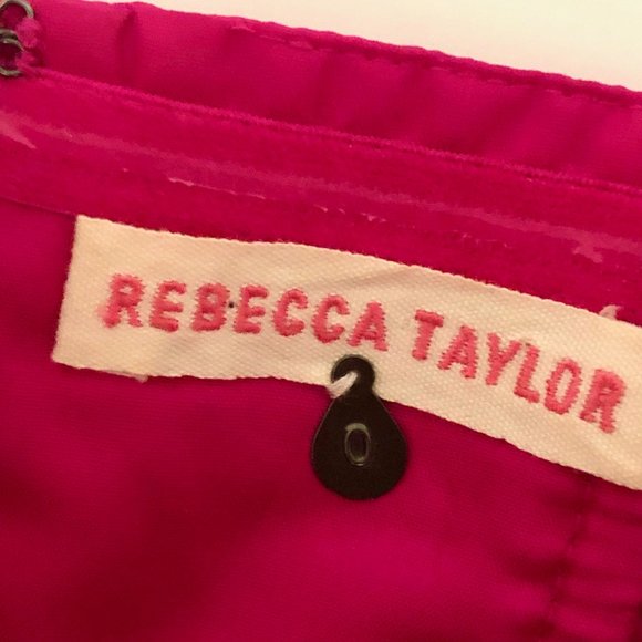 Rebecca Taylor Size 0 Silk Fuchsia Pink Strapless - Picture 4 of 4